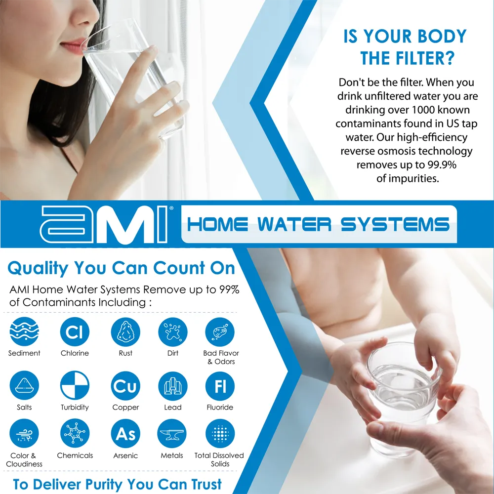 125 GPD - AMI Ultimate - High Flow Mineral RO   UF   UV Disinfection Drinking Water System with TDS Control & Booster Pump