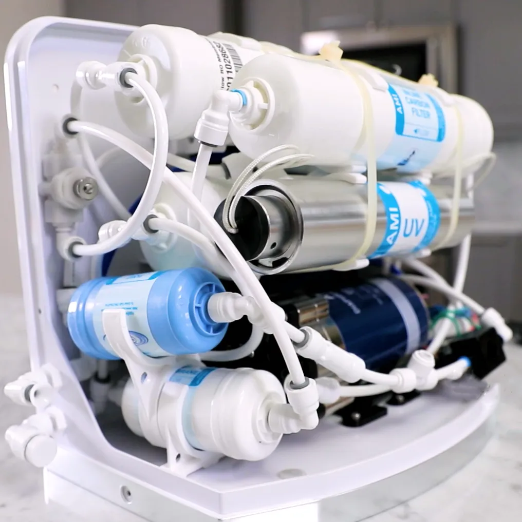 125 GPD - AMI Ultimate - High Flow Mineral RO   UF   UV Disinfection Drinking Water System with TDS Control & Booster Pump