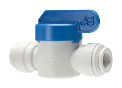 1/4"T x 1/4"T | Straight | Two-Way Ball Valve | Shut-Off Valve (Isolation Valve) for Home RO