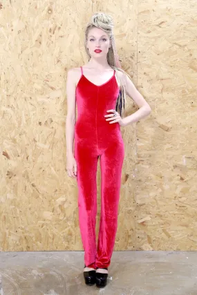 90s Velour Disco Jumpsuit