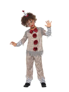 Boys Vintage Clown Halloween Circus Fancy Dress Costume