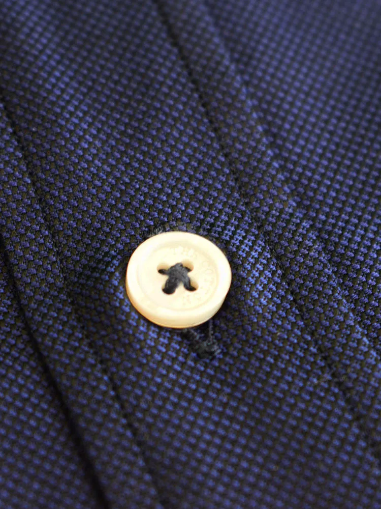 Canclini Navy Marine Band Collar Shirt