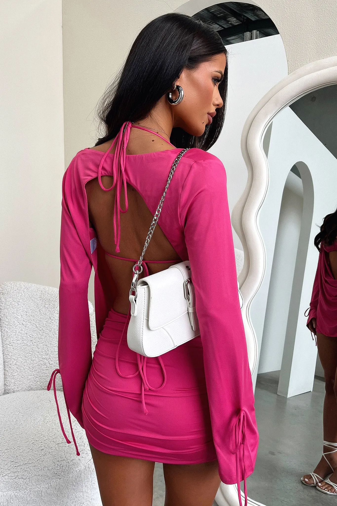 Cardi Top and Bikini - Hot Pink