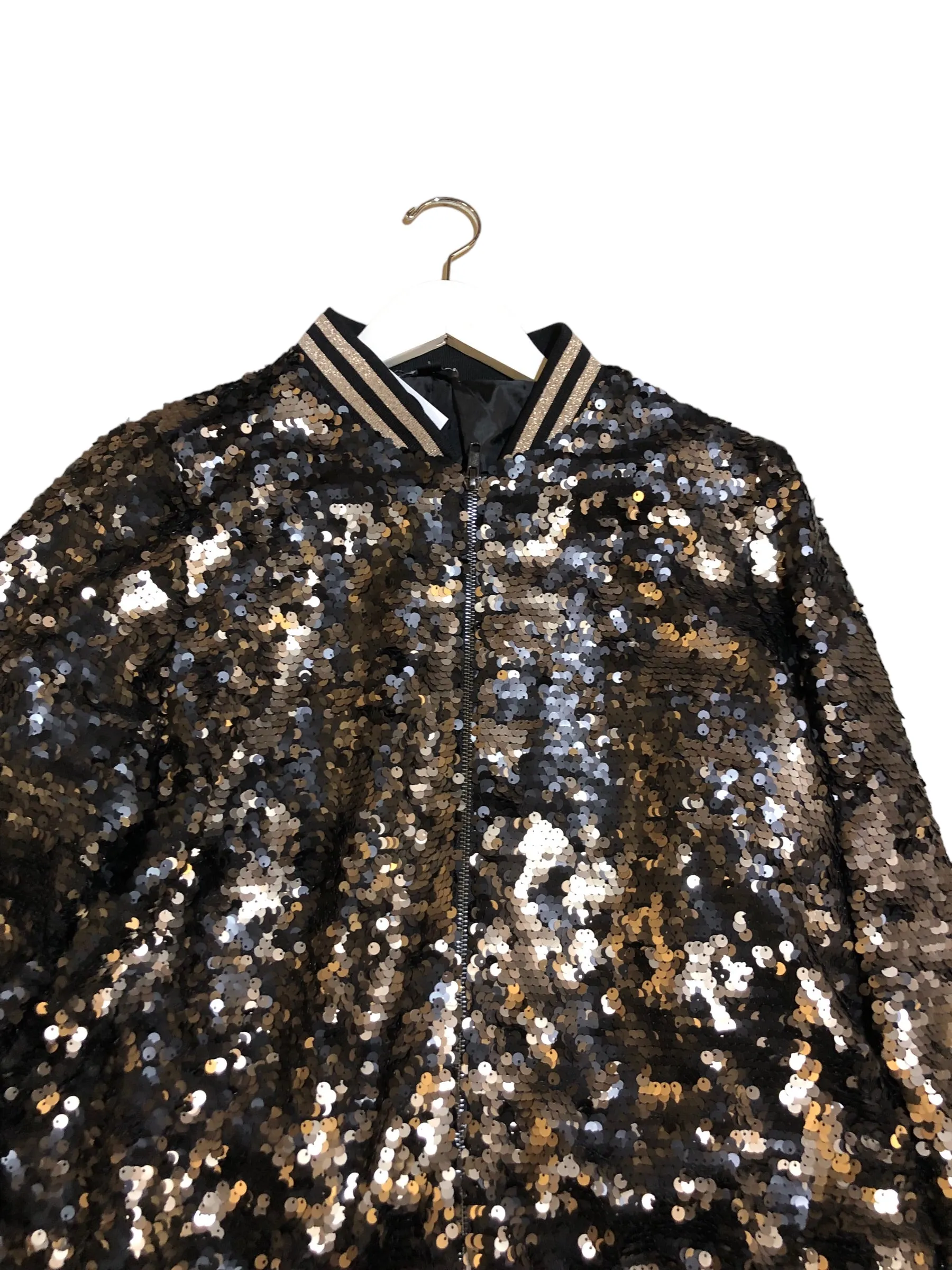 Copper Sequin Bomber