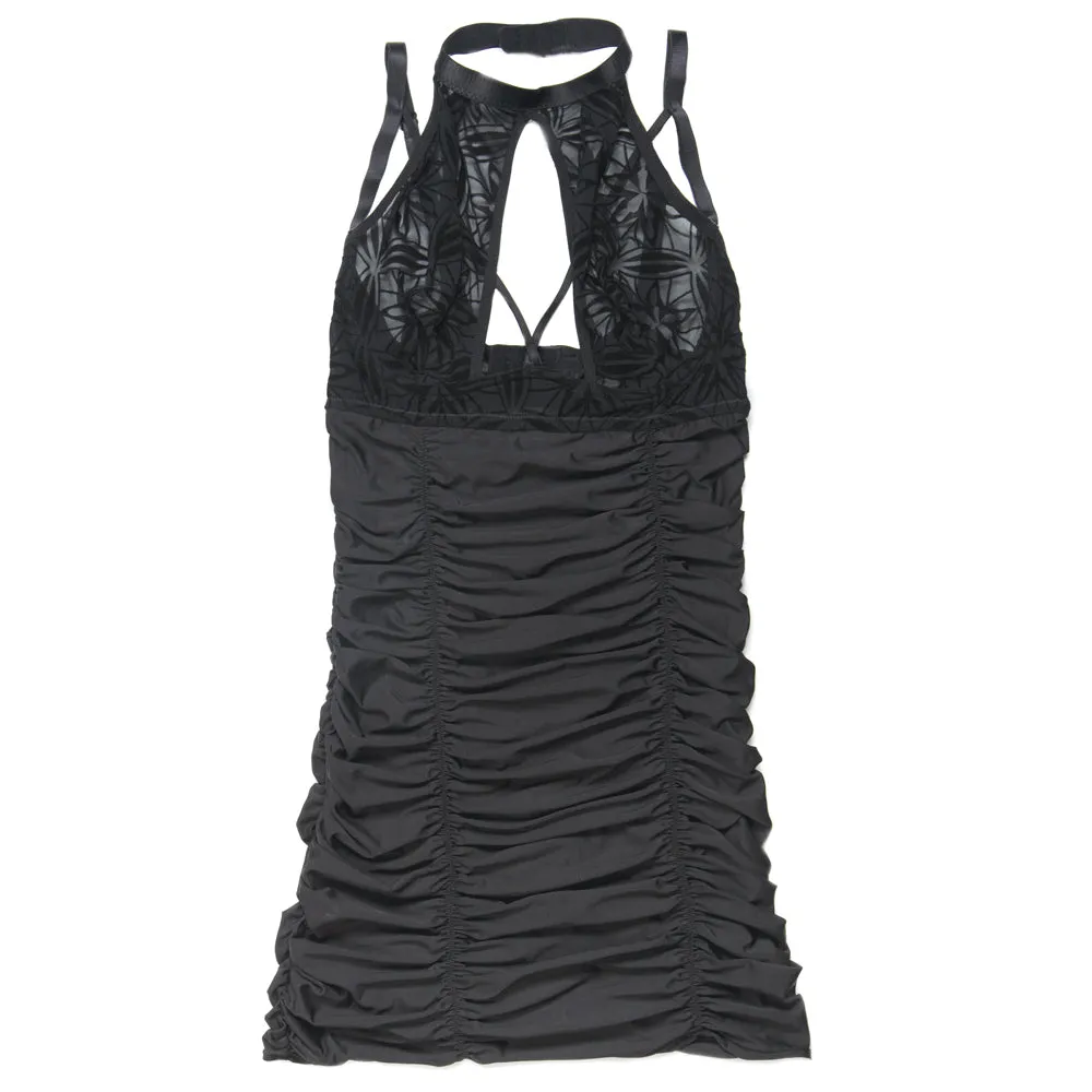 Coquette Ruched Halter Chemise