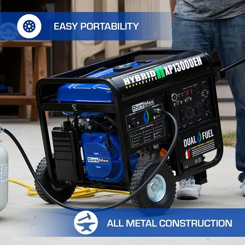 DuroMax XP13000EH 10500W/13000W Electric Start Dual Fuel Generator New