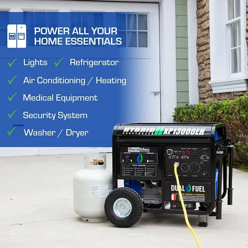 DuroMax XP13000EH 10500W/13000W Electric Start Dual Fuel Generator New