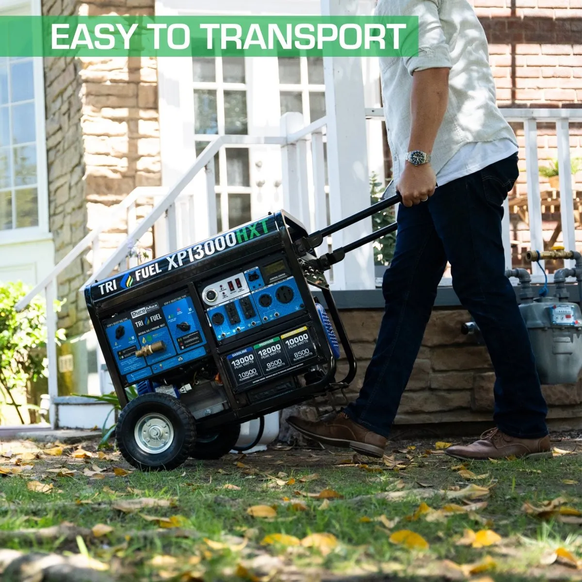 Duromax XP13000HXT - 10500W/13000W Tri-Fuel Generator | Gas, Propane, Natural Gas