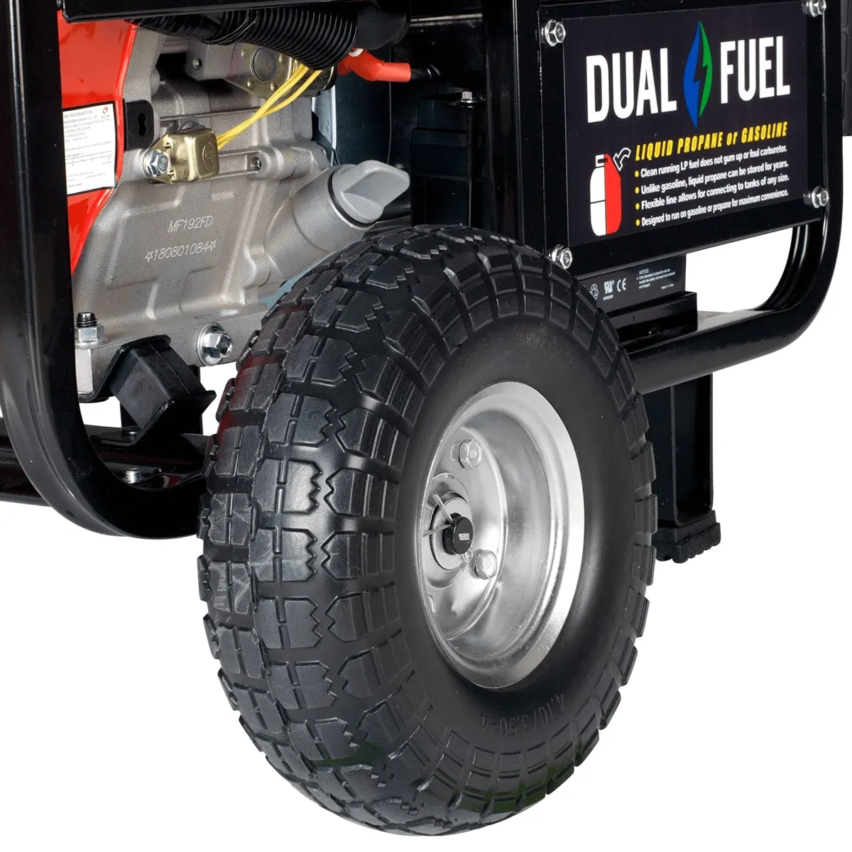 DuroStar 10,000W 439cc Dual Fuel Portable Generator w/ Electric Start - DS10000EH