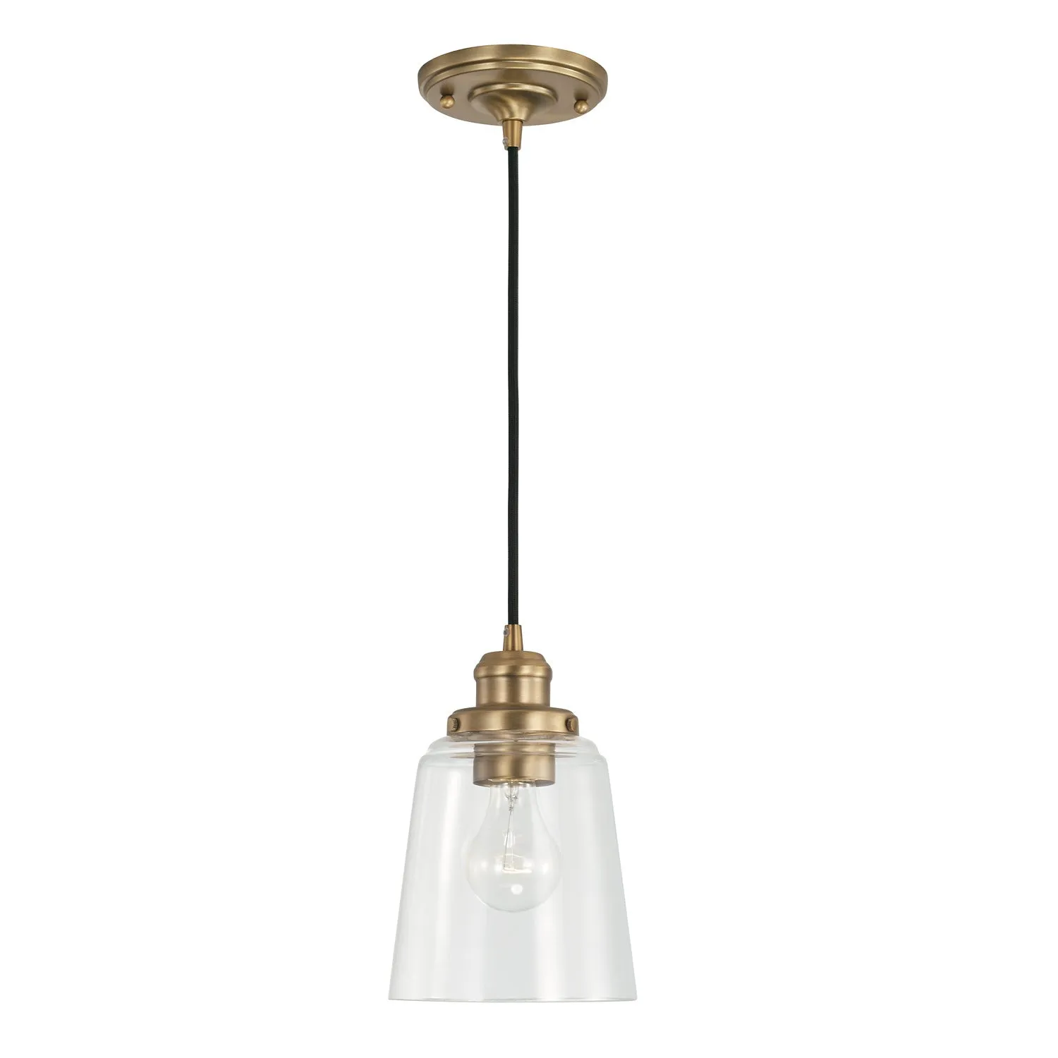 Fallon 1-Light Pendant in Aged Brass