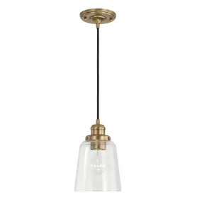 Fallon 1-Light Pendant in Aged Brass