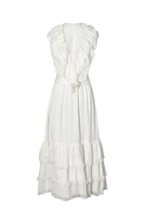 Golan Fringe Dress - Ivory