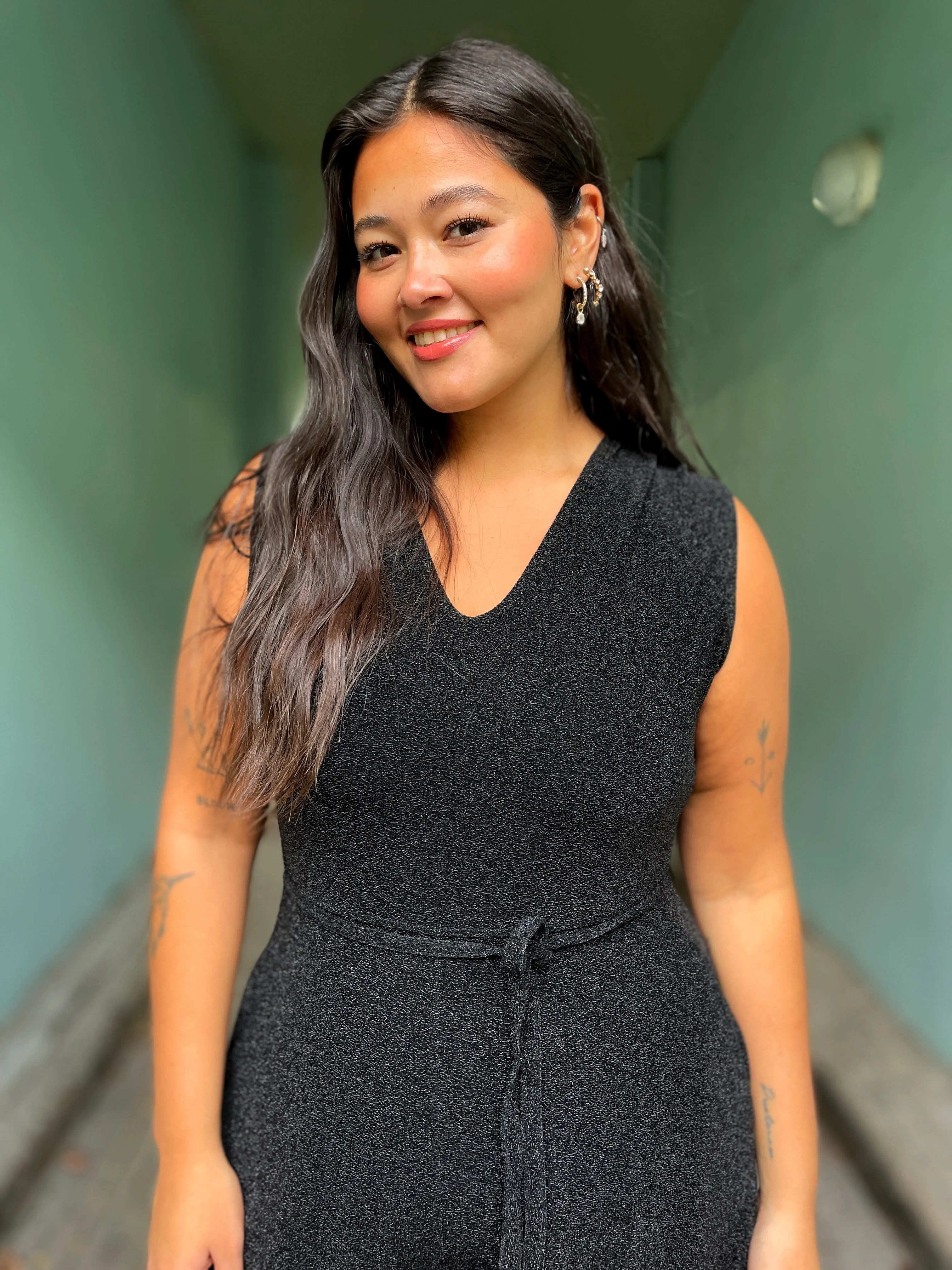Jolly Jumpsuit lurex - svart