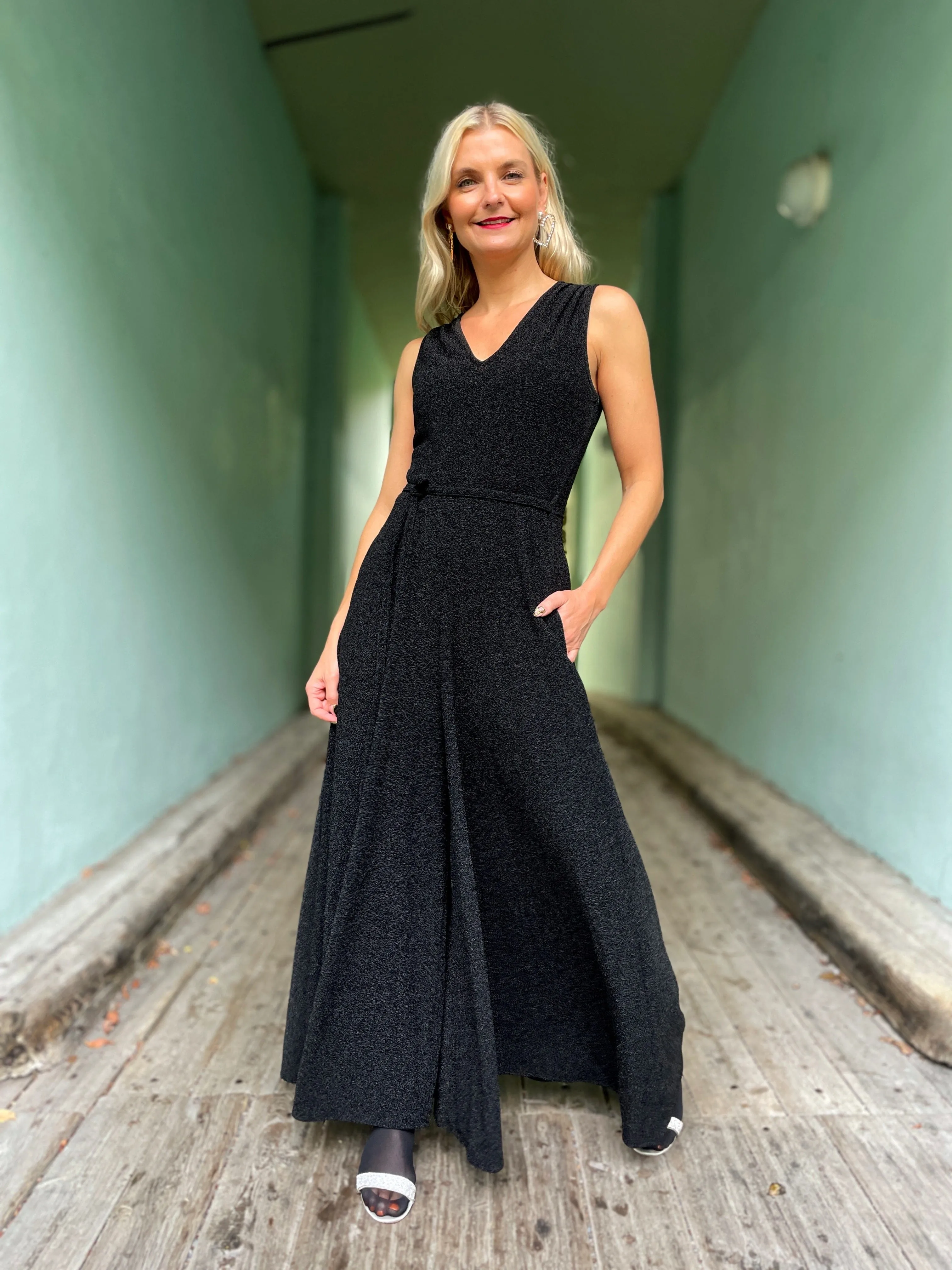 Jolly Jumpsuit lurex - svart