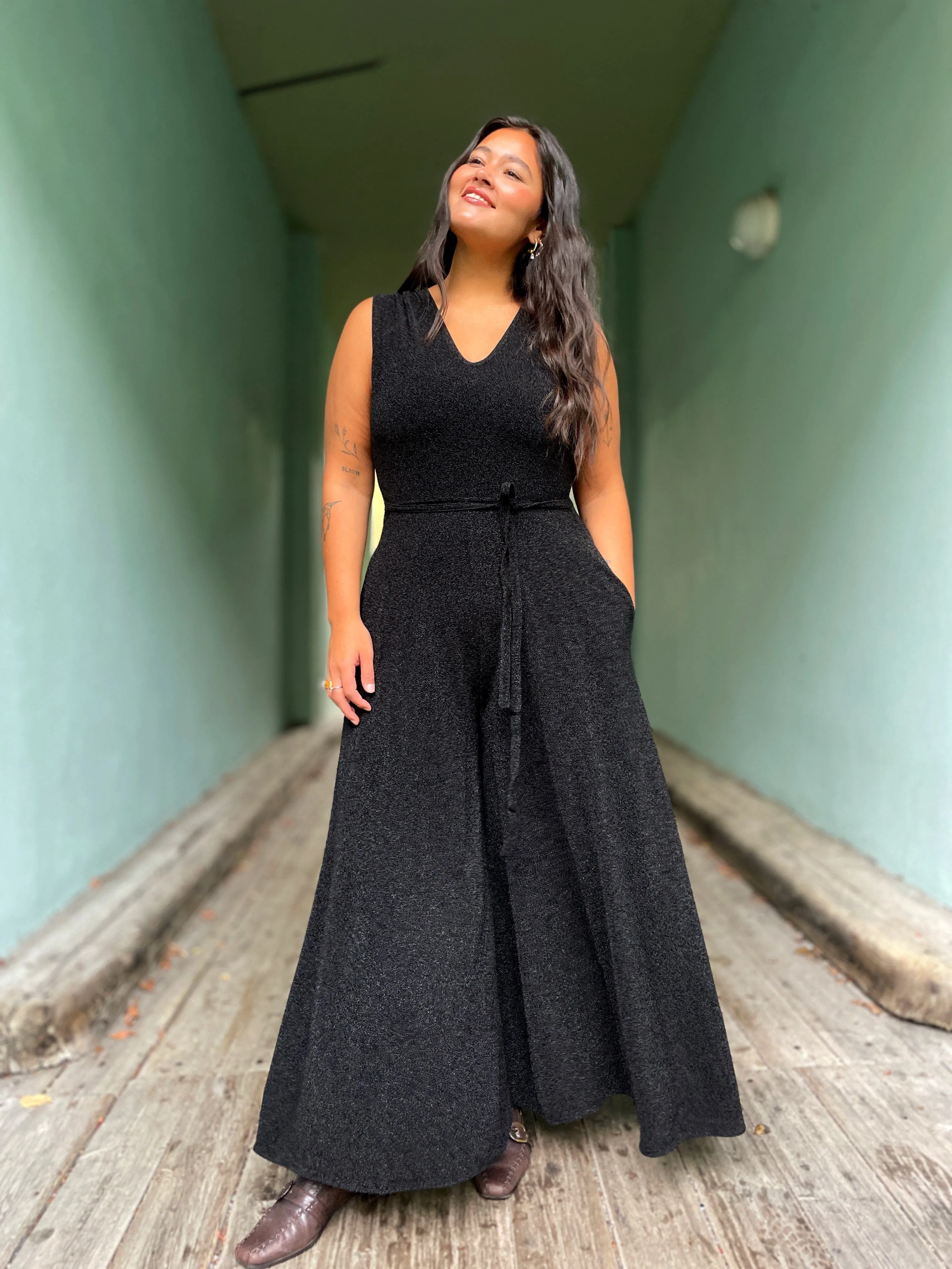 Jolly Jumpsuit lurex - svart