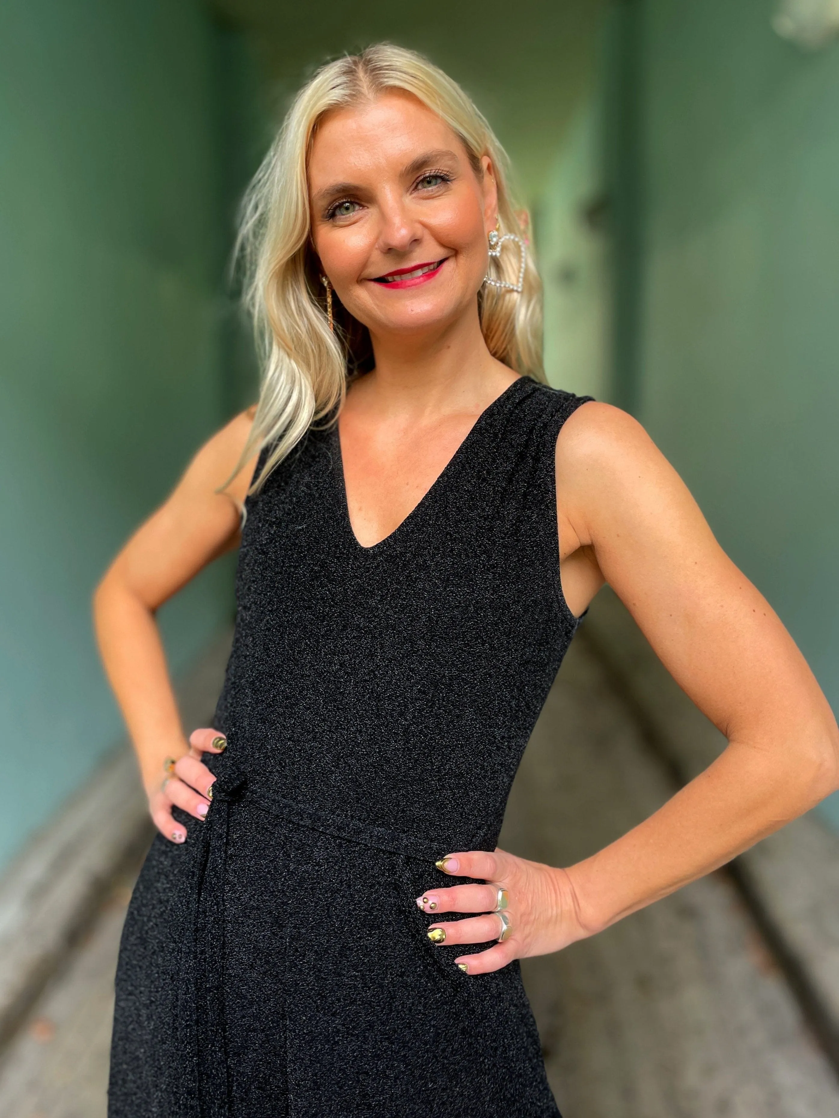 Jolly Jumpsuit lurex - svart
