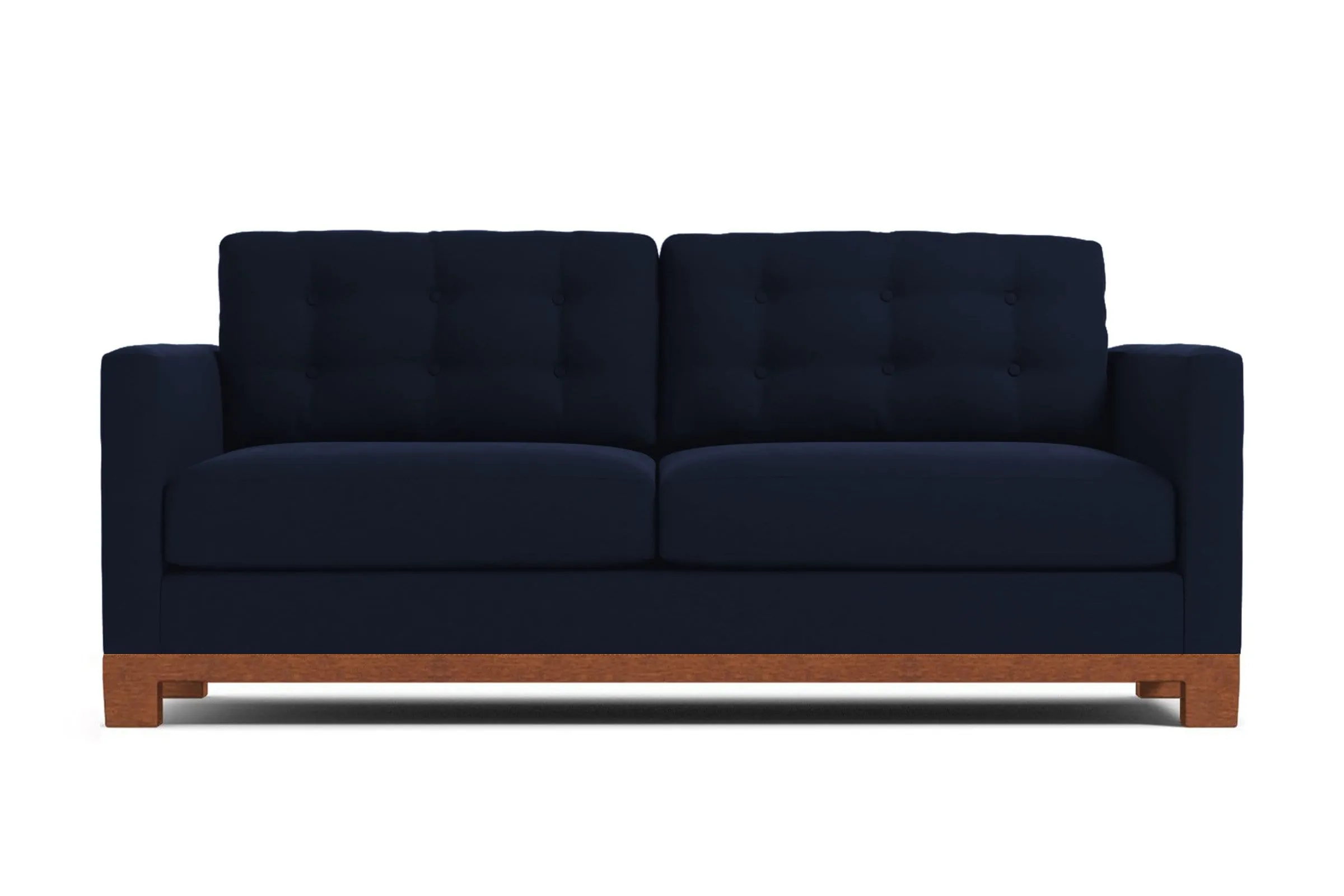 Logan Drive Apartment Size Sleeper Sofa Bed :: Leg Finish: Pecan / Sleeper Option: Memory Foam Mattress