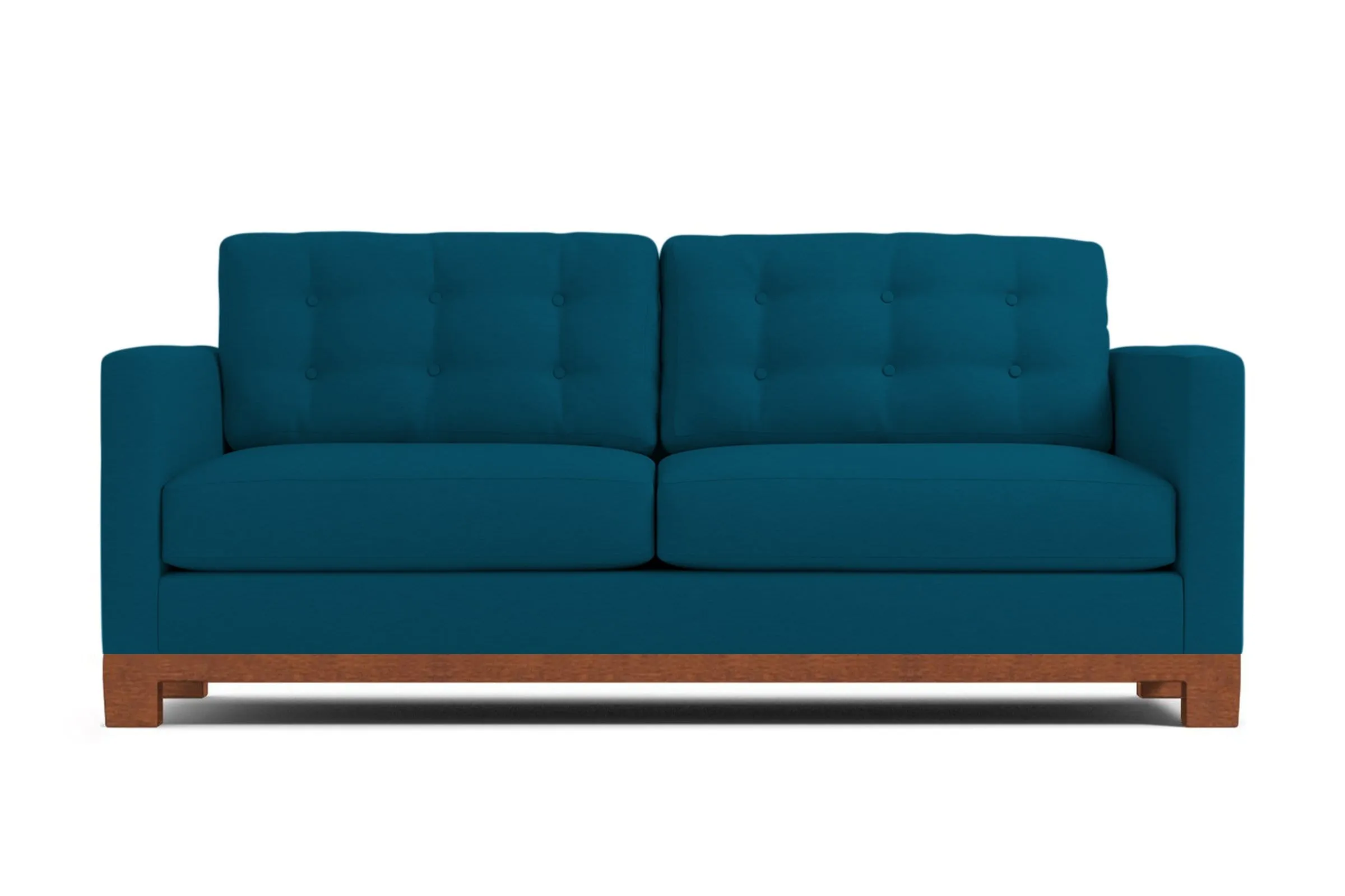 Logan Drive Apartment Size Sleeper Sofa Bed :: Leg Finish: Pecan / Sleeper Option: Memory Foam Mattress