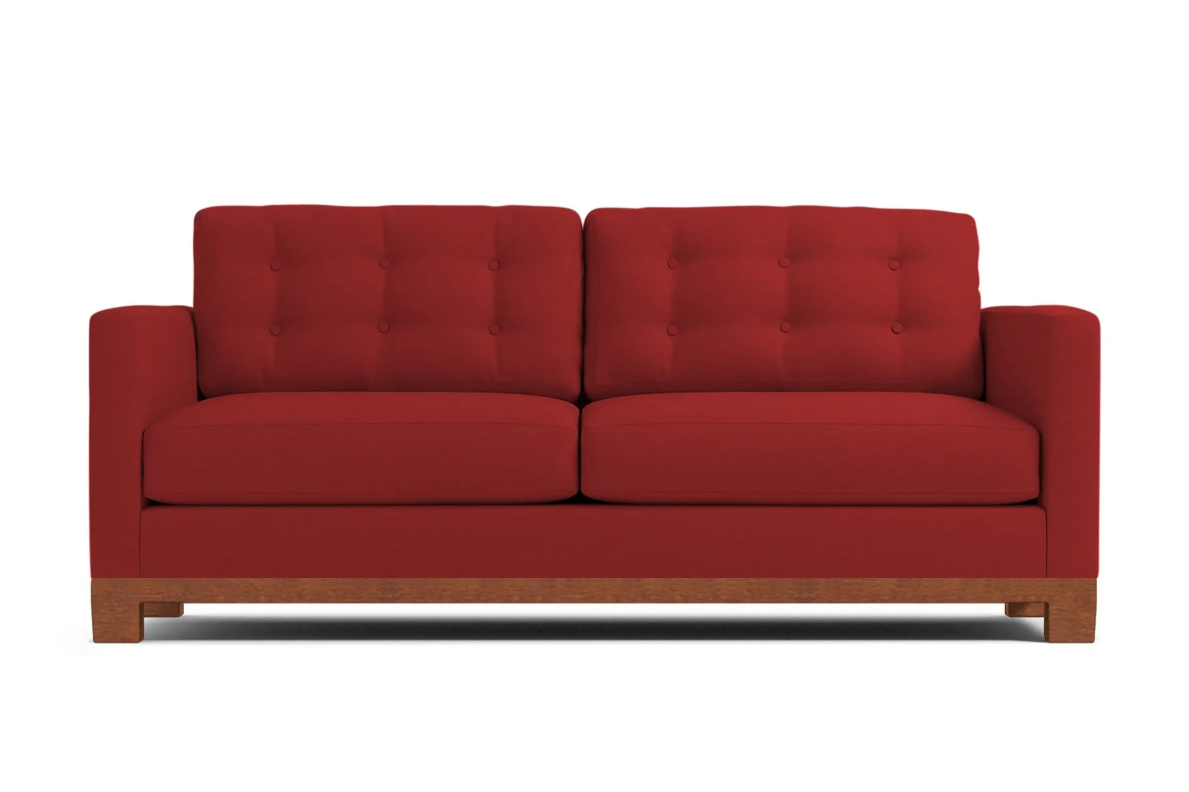 Logan Drive Apartment Size Sleeper Sofa Bed :: Leg Finish: Pecan / Sleeper Option: Memory Foam Mattress
