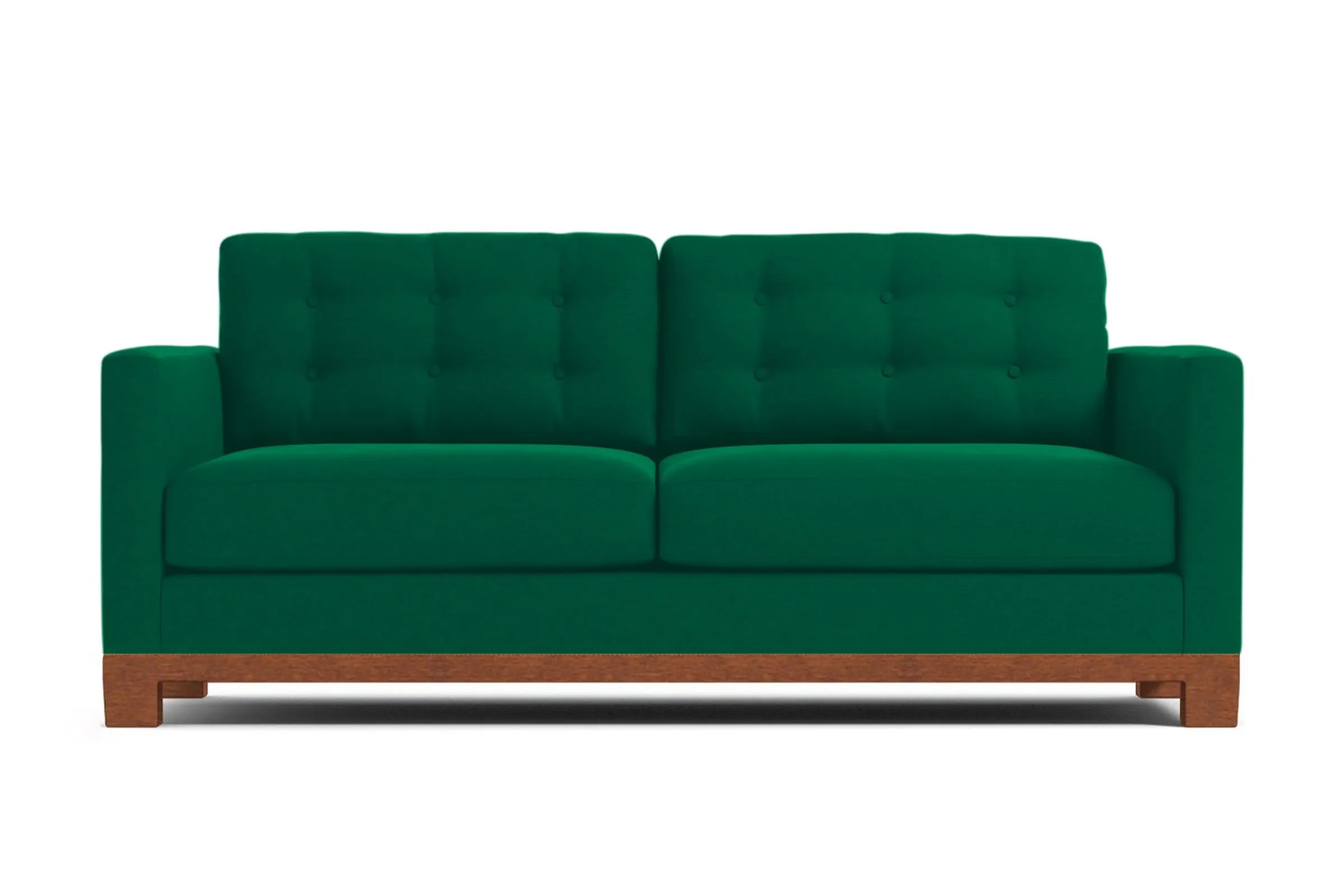 Logan Drive Apartment Size Sleeper Sofa Bed :: Leg Finish: Pecan / Sleeper Option: Memory Foam Mattress