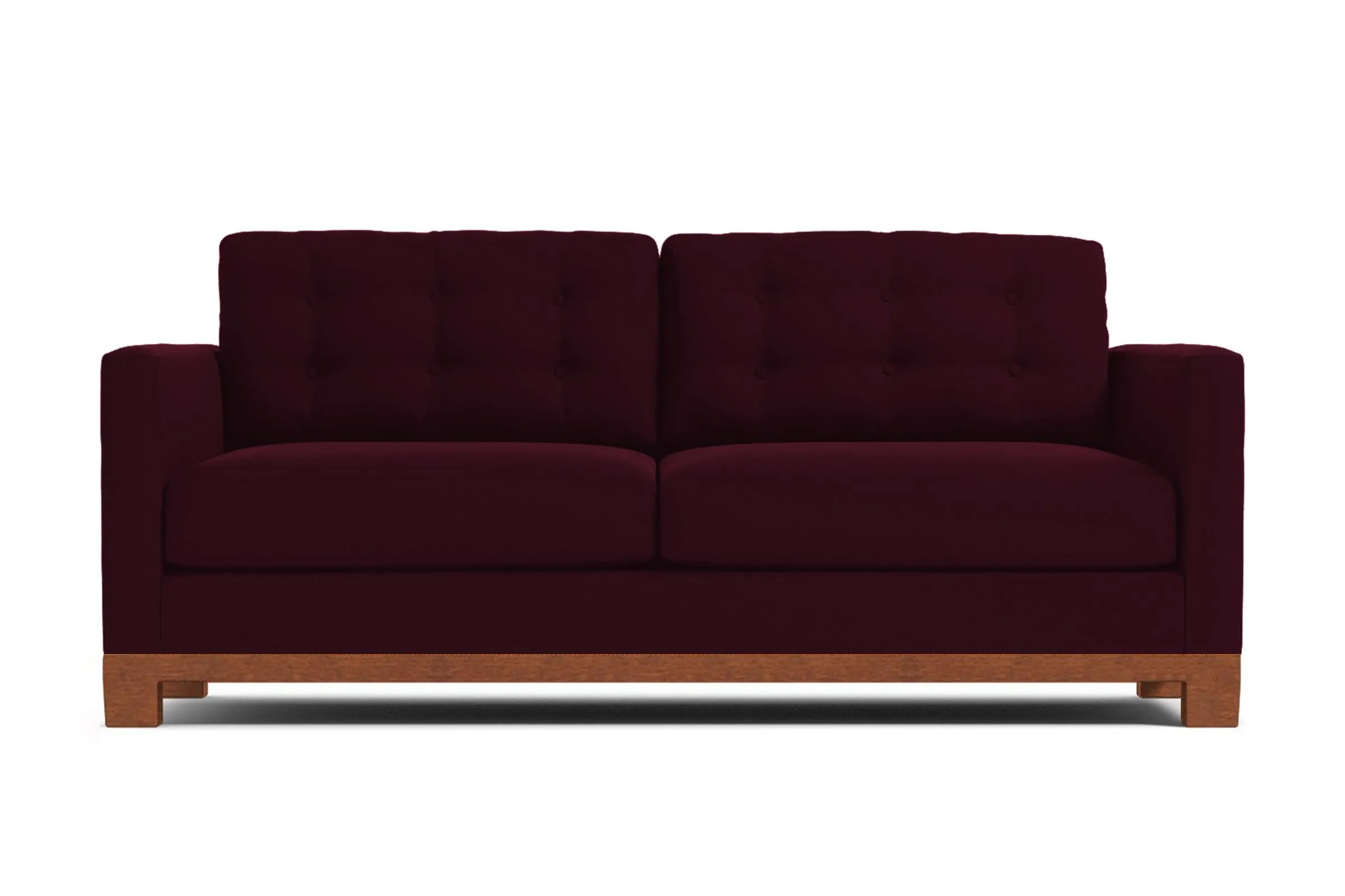 Logan Drive Apartment Size Sleeper Sofa Bed :: Leg Finish: Pecan / Sleeper Option: Memory Foam Mattress