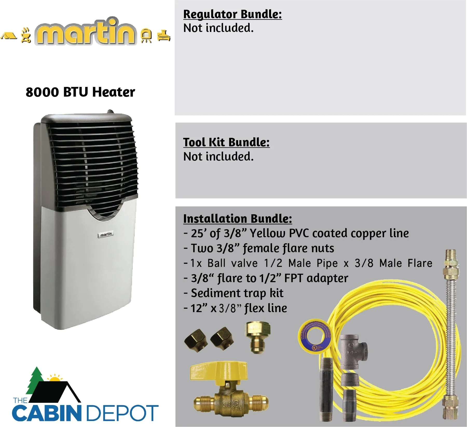 Martin 8000 BTU Propane Direct Vent Heater MDV8P