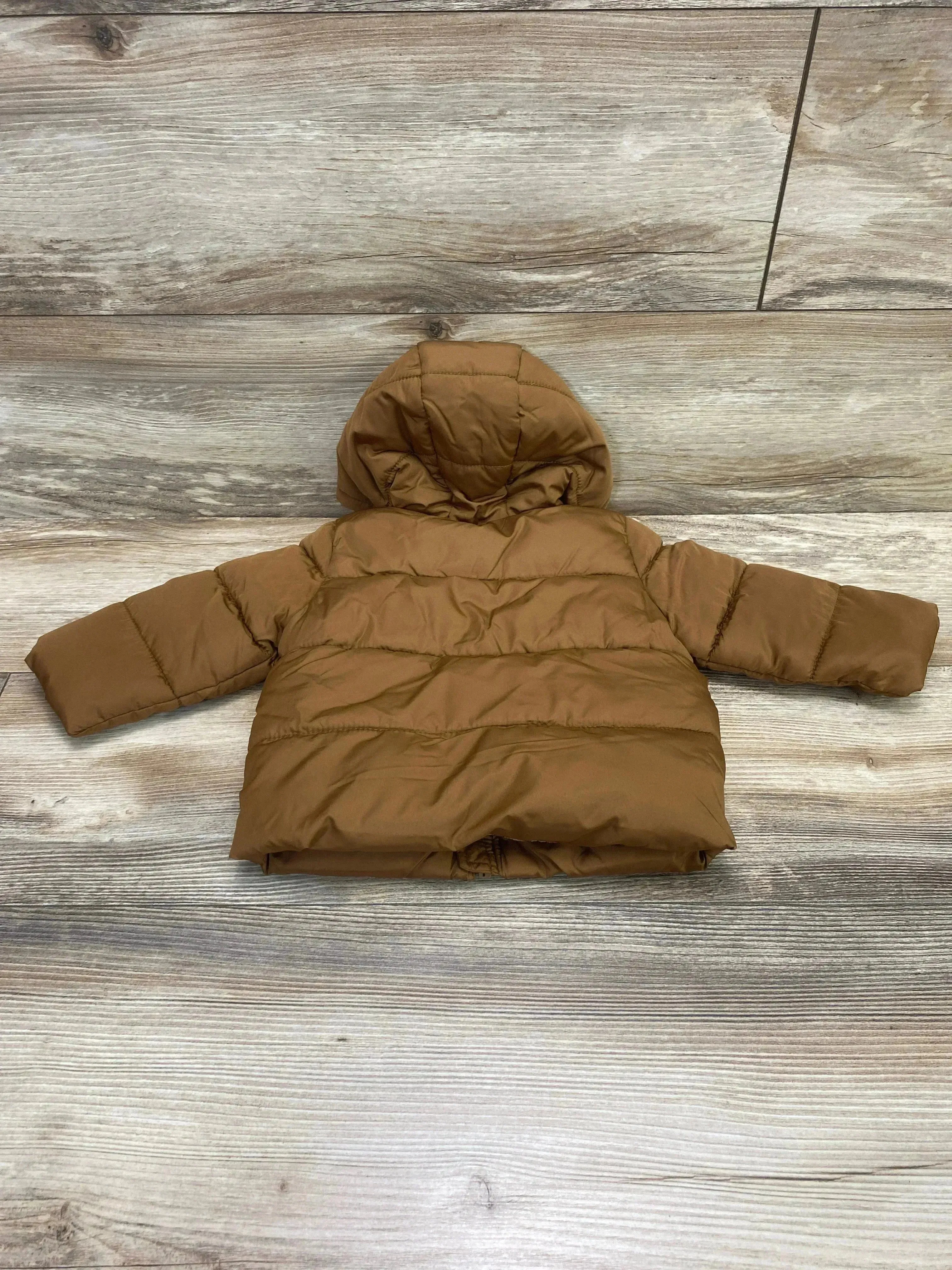 Old Navy Water-Resistant Puffer Jacket Brown sz 6-12m