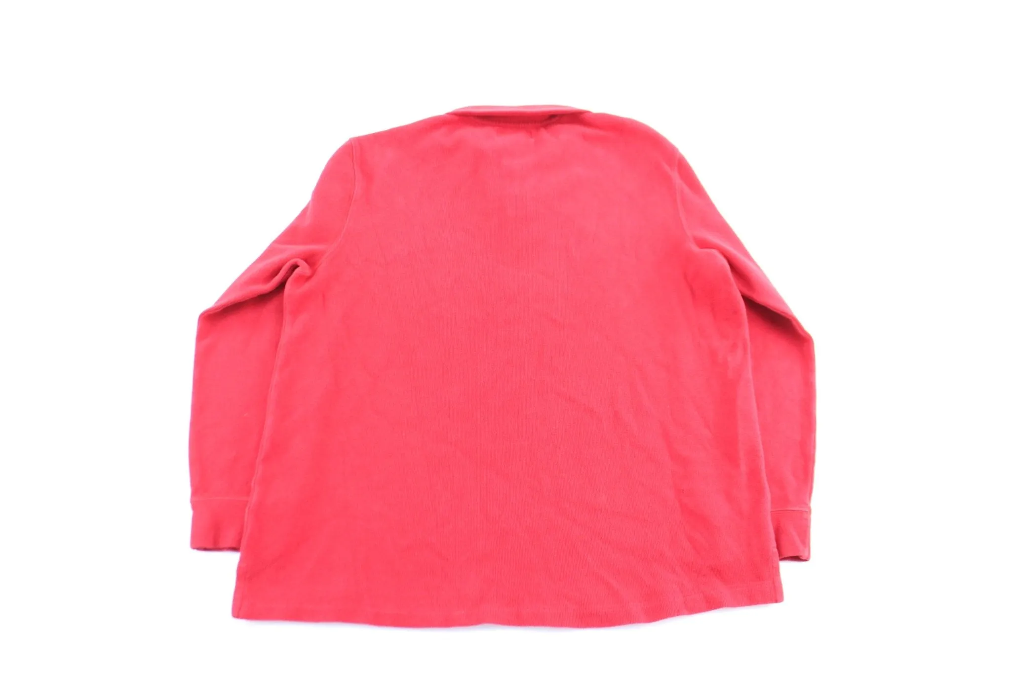 Polo by Ralph Lauren Embroidered Red Zip Up Sweater