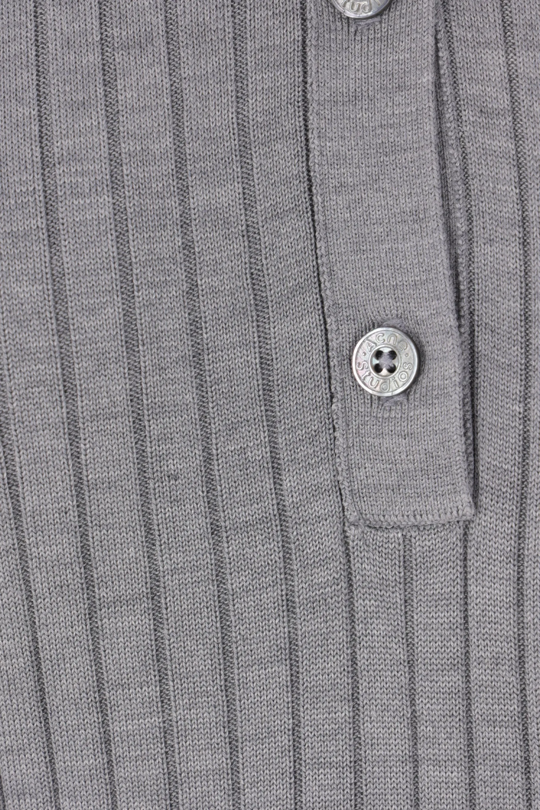 rib silk polo sweater