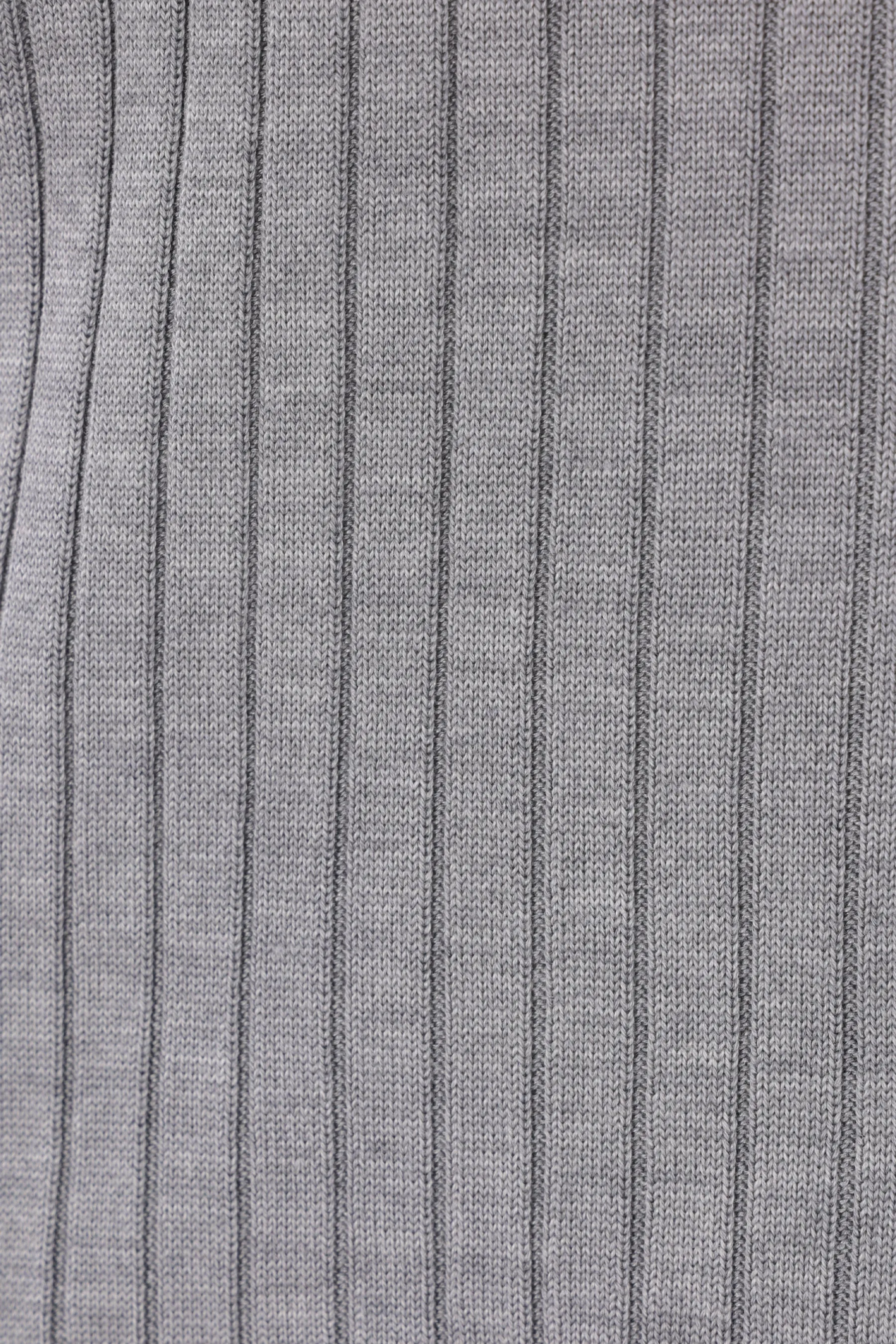 rib silk polo sweater