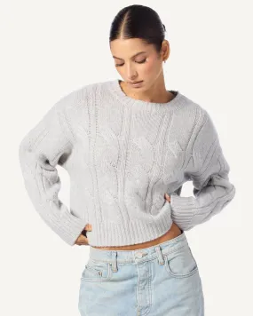 Sablyn Tristan Crewneck Pullover Foggy