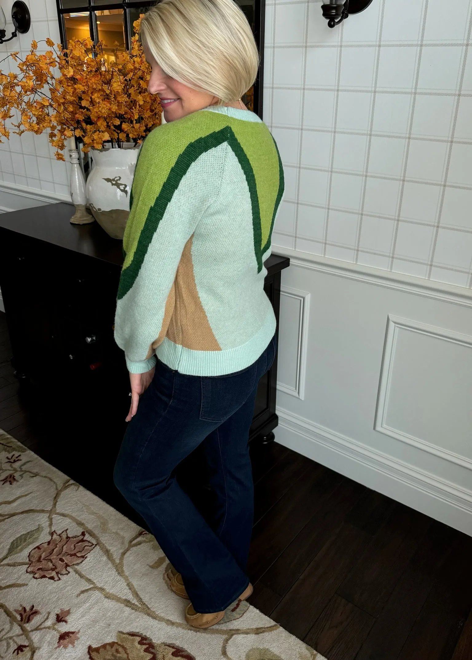 Sage and Lime Green Sweater