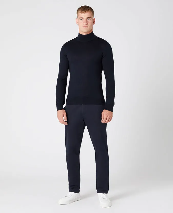 Slim Fit Merino Wool-Blend Turtle Neck