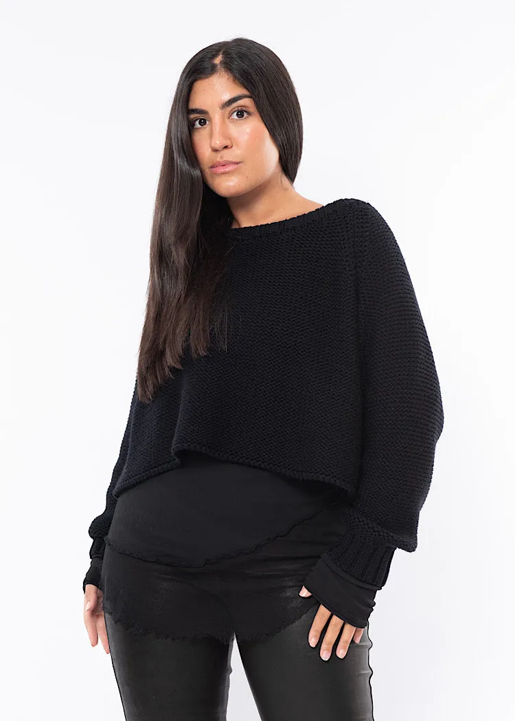 SORT AARHUS CROPPED KNIT