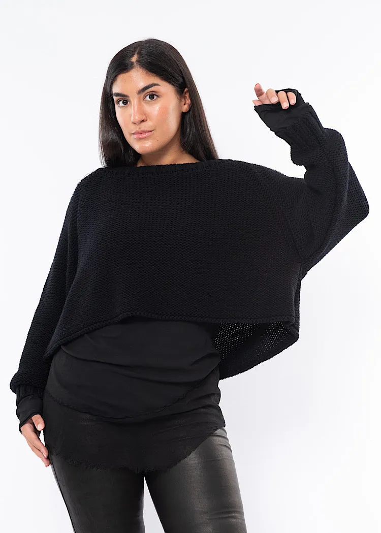 SORT AARHUS CROPPED KNIT