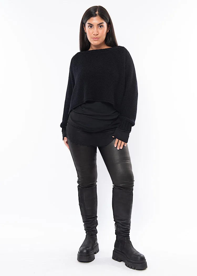 SORT AARHUS CROPPED KNIT