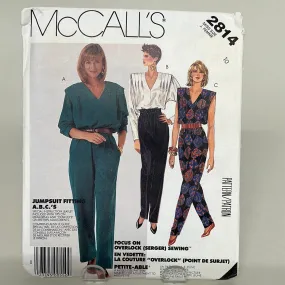 Vintage MCCALL'S Pattern, Misses' Jumpsuit (PMC2814)
