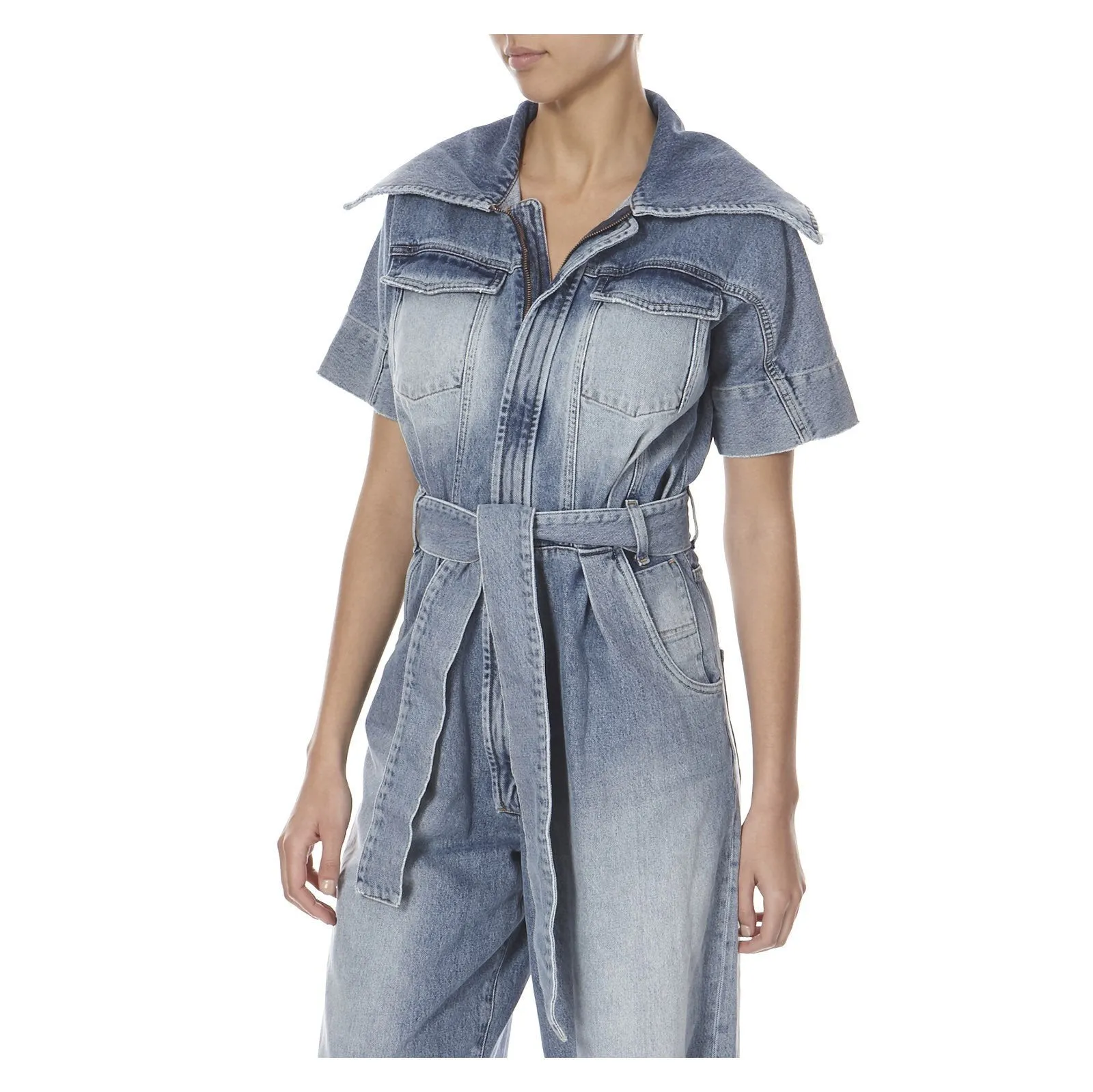 VINTAGE WASH DENIM JUMPSUIT