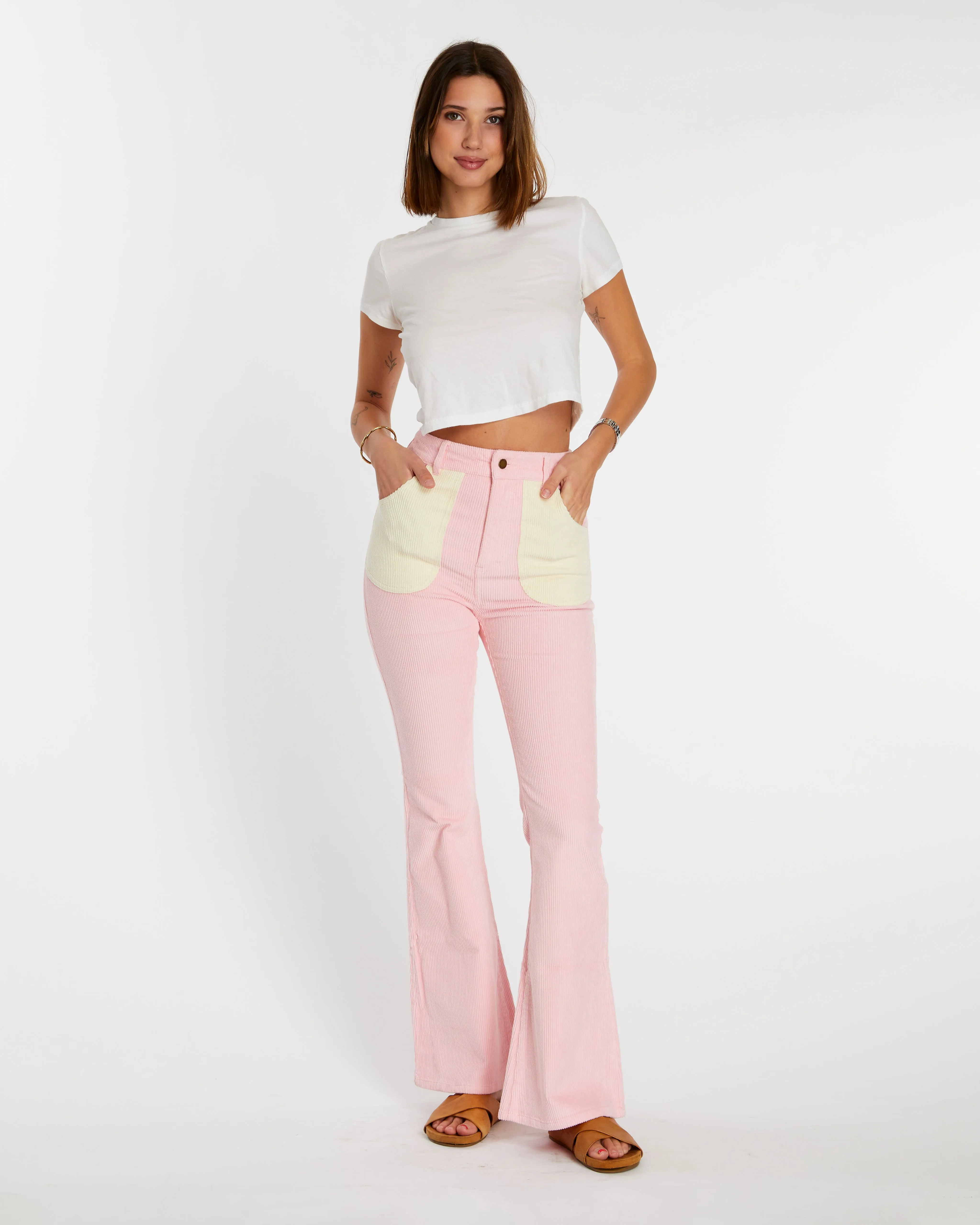Women's Bell Bottom (Powder Pink/Cream)